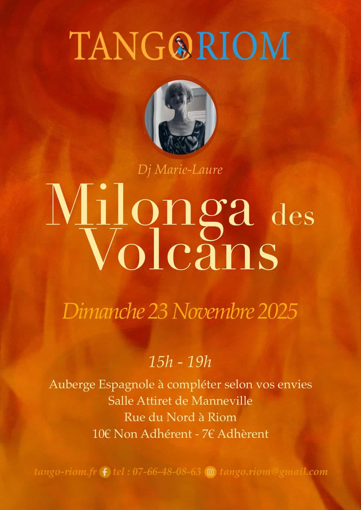 Affiche milonga des volcans nov 2005